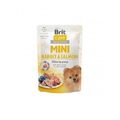 Brit Care Mini Rabbit & Salmon Fillets in Gravy 85 g