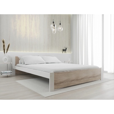 Textilomanie Ikaros biela/dub sonoma s lamelovým roštom Matrac Somnia 18 cm