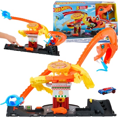 Mattel Hot Wheels Pizza Slam Cobra Attack Šílená pizza Útok kobry autodráha vozidlo