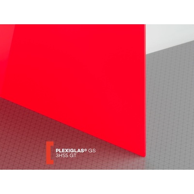 Röhm Plexisklo Plexiglas GS 3 mm 3H55 1010 x 2030 mm červené 1 ks