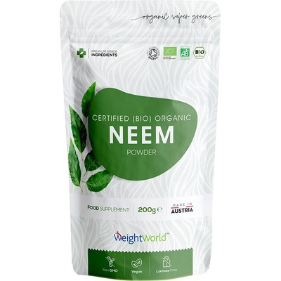WeightWorld Красива коса и кожа - Нийм (лист) Organic 2 g, прах 200 g - Neem (115343 WW)