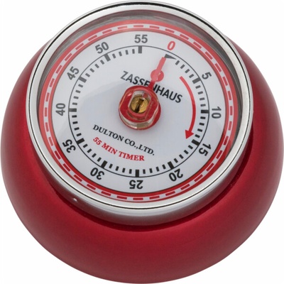 Zassenhaus SPEED Retro magnetická kuchyňská minutka metalicky červená