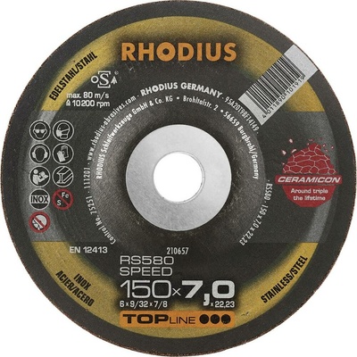 Rhodius Brusný kotouč 150 x 7 x 22,23 mm 210657