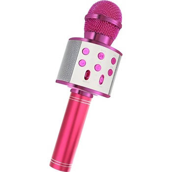 WSTER WS 858 Karaoke bluetooth mikrofón tmavo ružový