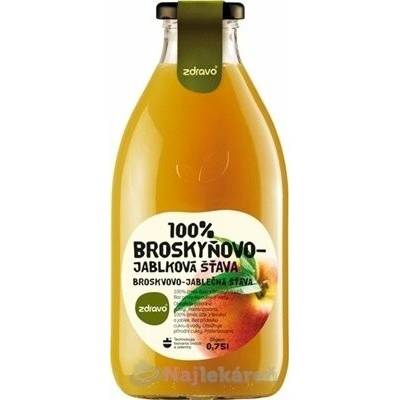 Zdravo 100% broskvovo-jablečná šťáva 0,75 l