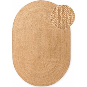 Hanse Home Двустранен ръчно изработен ютен килим в естествен цвят 160x230 cm Braided - Hanse Home (106005-160x230 Oval)
