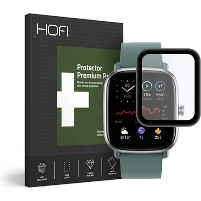 Hofi Хибридно стъкло за смарт часовник Xiaomi Amazfit GTS 2 Mini от Hofi Hybrid Glass - с черна рамка (6216990212215) - 1005/50
