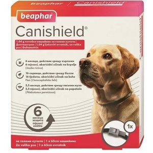 Beaphar Cani Shield противопаразитен нашийник за кучета против кърлежи, бълхи и пясъчни мухи 65сm, 2броя в опаковка