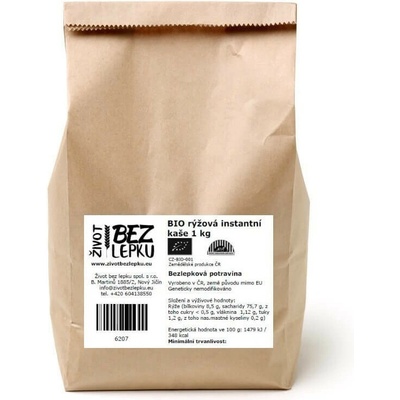 Život bez lepku BIO ryžová instantná kaša 1000 g