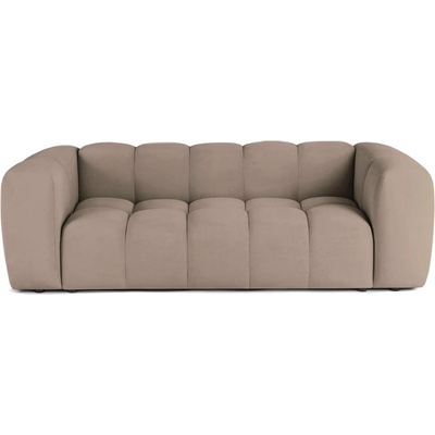 Bonami Кафяво-сив кадифен диван 225 cm Cube - Bonami Selection (CUBE3SEATERTAUPE)
