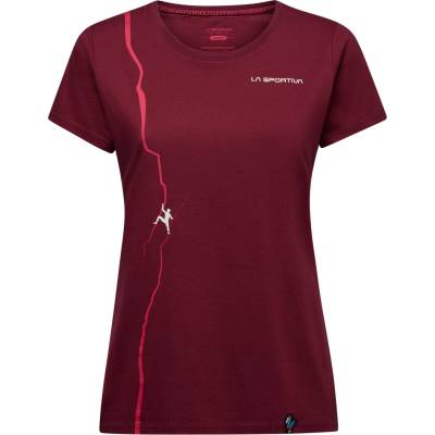 La Sportiva Дамска тениска La sportiva Women's Route T-shirt - Redwood / Azalea - размер XS (916-2223-0911)