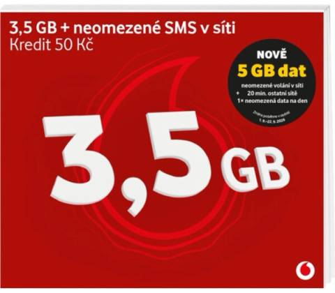 VODAFONE SIM karta na data