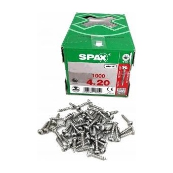SPAX Corrugated leb (1000) galvanized white 4.0*20mm hb tx mini