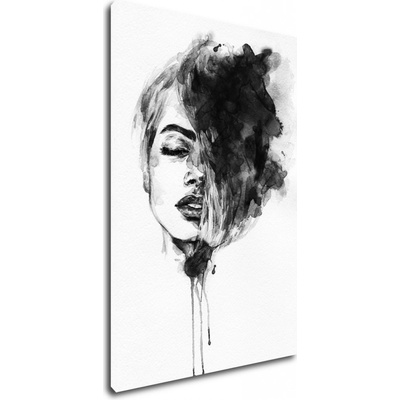 Impresi Obraz Malovaný portrét ženy černobílý - 60 x 90 cm