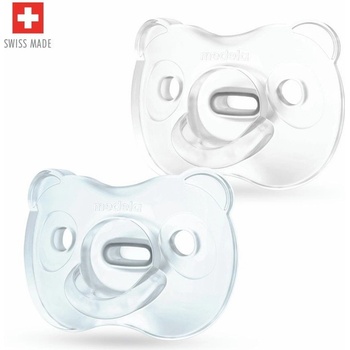 Medela Baby mäkký celosilikón cumlík boy 2 ks transparentní