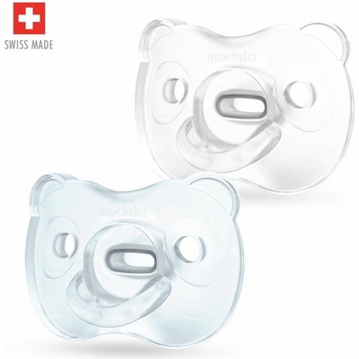 Medela Baby mäkký celosilikón cumlík boy 2 ks transparentní