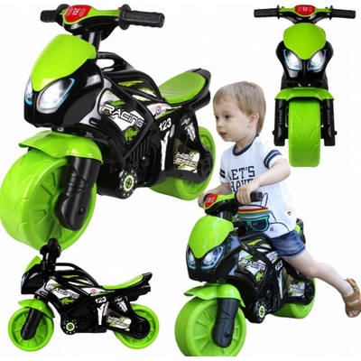 Teddies motorka zeleno-čierne
