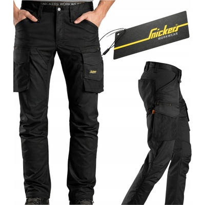 Snickers Workwear pracovní kalhoty AllroundWork Stretch bez kolenních kapes černé