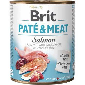 Brit Pate & Meat Salmon - Консерва с 26% сьомга и 44% пилешко месо 800 гр