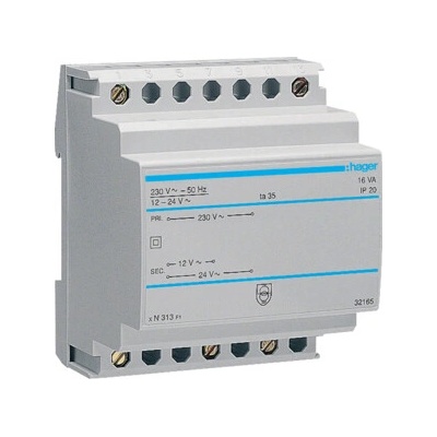 HAGER Trafo ST313 32VA 230/12/24V ST313