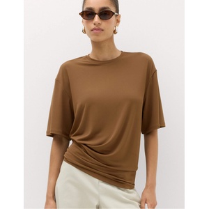 Marks & Spencer Тениска с набор и акцентирана талия Marks & Spencer кафяв Marks & Spencer | Kafyav | ЖЕНИ | 6 REG