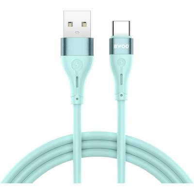 Bwoo X280C USB - USB-C, 3A, 1m, zelený