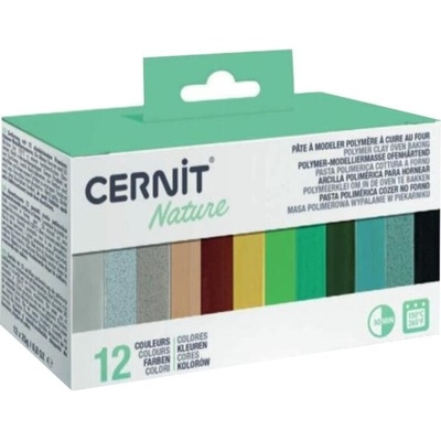 Cernit Modelovací hmota sada 12x25g Nature