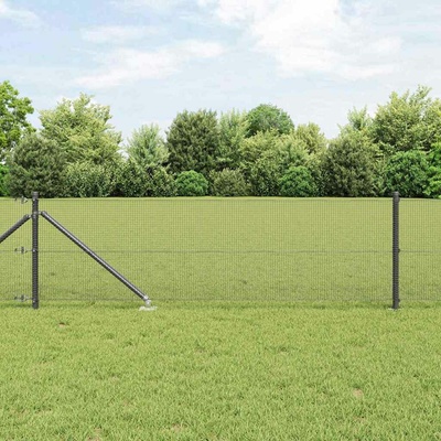 vidaXL Svařované drátěné ploty s hroty 100 x 0,6 m Ocel potažená PVC