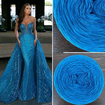ColorfulLmadeshop Příze Čarovné klbko (3n) 1000m Limited Edition No.185 glitter blau blau