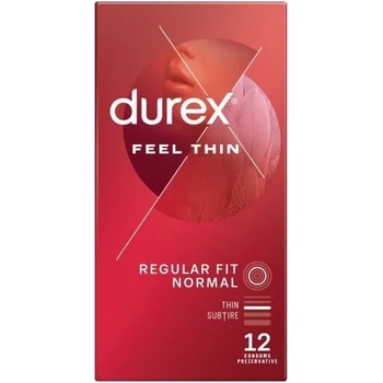 Презервативи, супер тънки, 12 броя - Durex Feel Thin (DUREX02100-1)