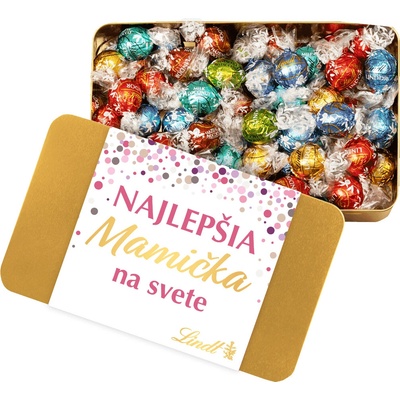 Lindt Lindor Zlatá plechovka s pralinkami Najlepšia mamička 0,7 kg