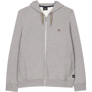 Image 1 of Paul Smith Суичър PS PAUL SMITH Men's Full-Zip Zebra Logo Hoodie - Grey Marl 72