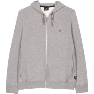 Paul Smith Суичър PS PAUL SMITH Men's Full-Zip Zebra Logo Hoodie - Grey Marl 72