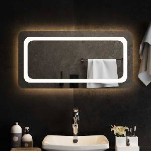vidaXL LED огледало за баня, 80x40 см (151785)