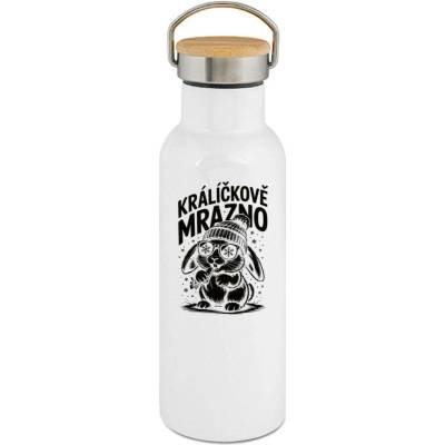 123TRIKO termoska Králíčkově mrazno, černý potisk 500 ml narozeniny