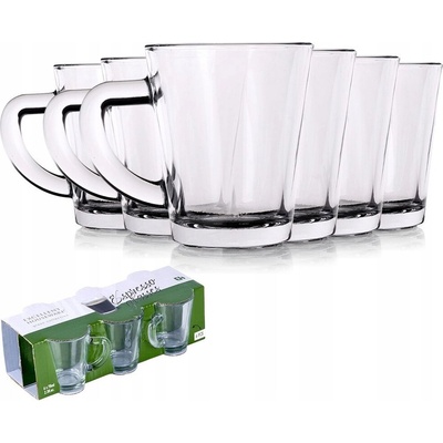 Excellent Houseware Poháre na kávu a čaj 6 x 70 ml