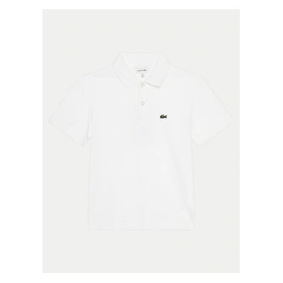 Lacoste Тениска с яка и копчета DJ0642 Бял Regular Fit (DJ0642)