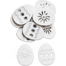 Vajíčka přízdoba dřevo 12ks/3,5cm Bílá