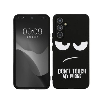 Image 1 of kwmobile Калъф с дизайн don't touch my phone за Samsung Galaxy A54 5G - черен