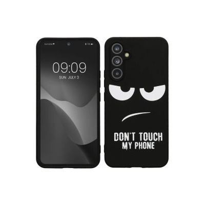 kwmobile Калъф с дизайн don't touch my phone за Samsung Galaxy A54 5G - черен