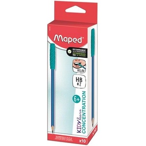Maped Графитен молив за писане, HB, триъгълен, силиконов връх, MAPED "Kidy Learn Concentration" 854402 (854402)