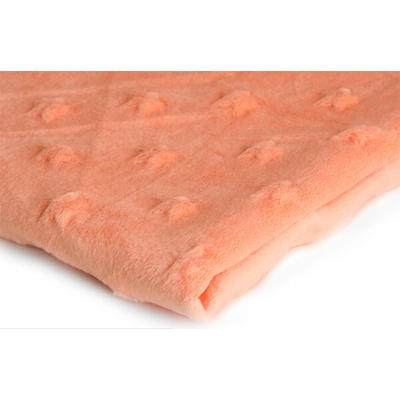 Látka minky hvězdy, 320 g/m², šíře 155 cm, metráž, lososová