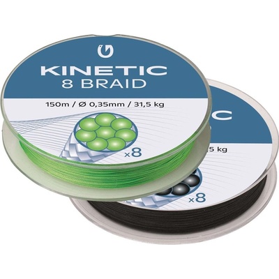 Kinetic Šňůra 8 Braid Fluo Green 150m 0,14mm