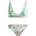 Roxy Into The Sun Fixed Tri Mod bikini - Blue (Foam Green Coastal Breeze)