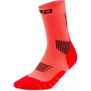 CEP Мъжки чорапи за бягане CEP Run Socks Mid Cut 5.0 Running socks - Neon Coral - размер III (201-9122-0911)