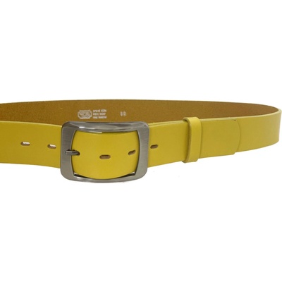 Penny Belts kožený opasek 16232 žlutý