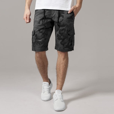 Urban Classics camo cargo shorts camo tmavě šedé