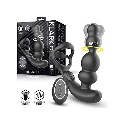 IntoYou Klark Waving And Vibrating Plug With Remote Black
