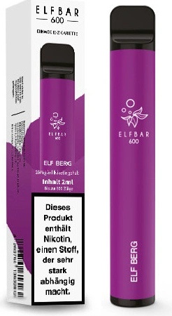Elf Bar 600 Elf Berg 20 mg 600 potáhnutí