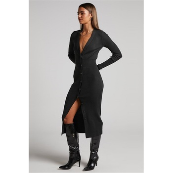 Madmext Дамска рокля със закопчаване с копчета mg1703 - Черна #394651 (394651_Черно)